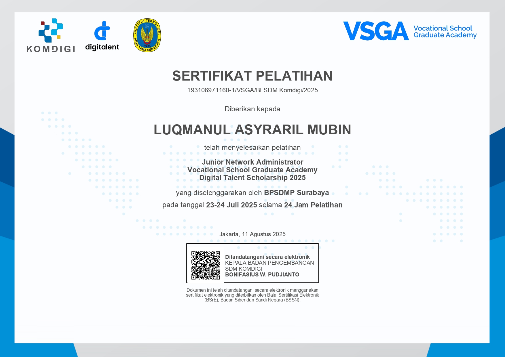 JNA Certificate